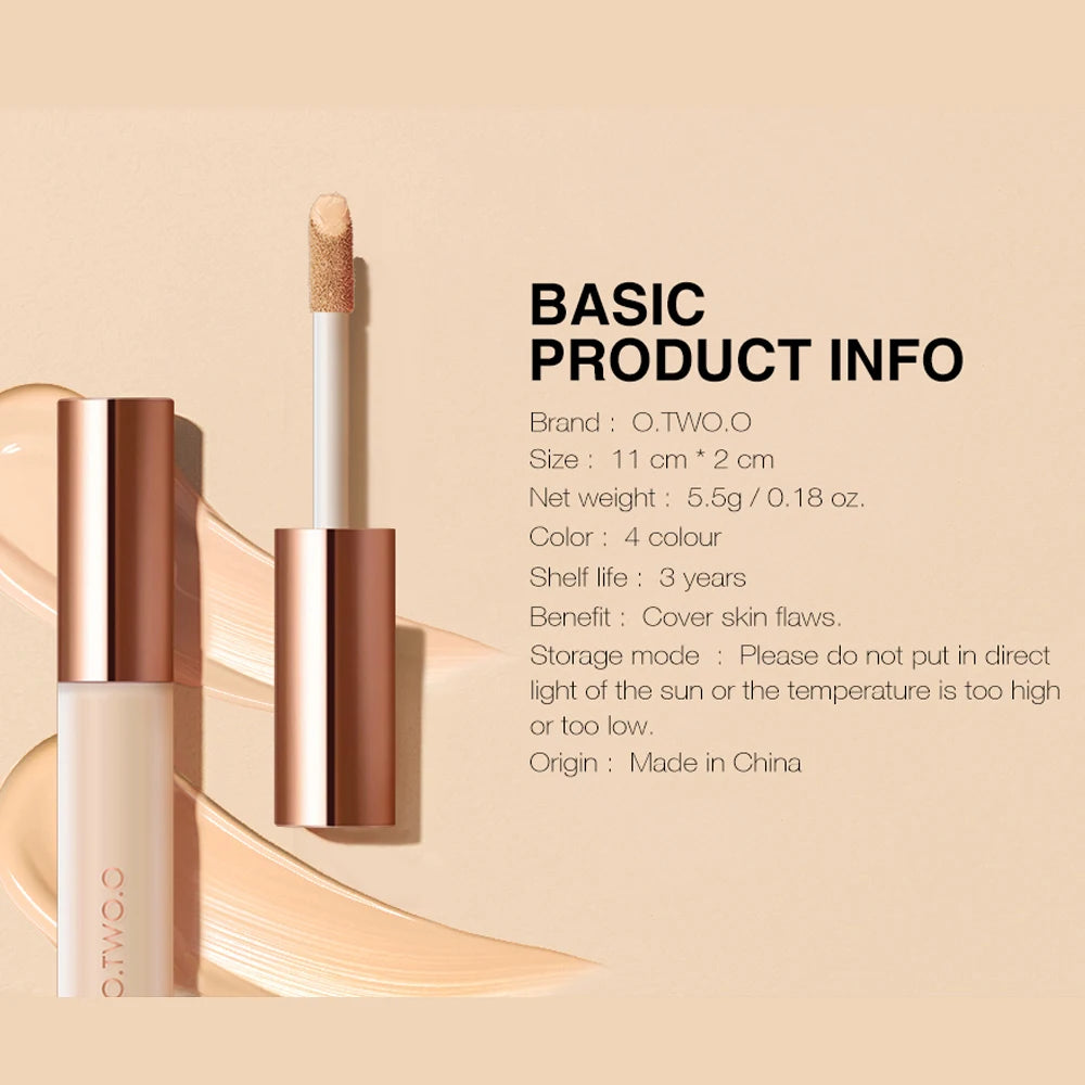 O.TWO.O Makeup Face Concealer Full Coverage Long Lasting Waterproof Liquid Base Eye Dark Circles Concealer