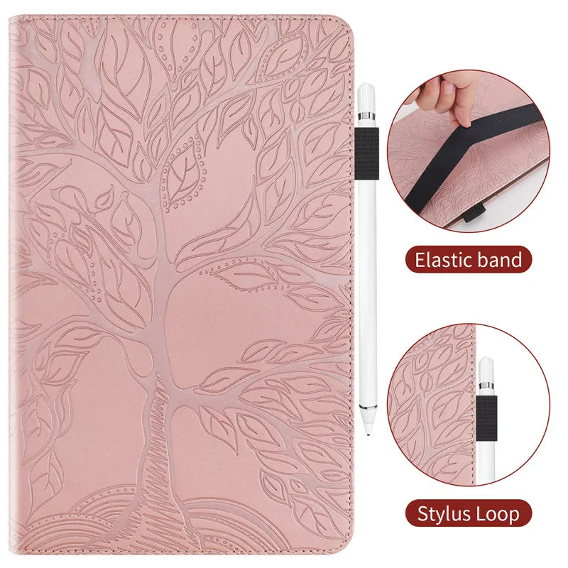 Tablet Funda For Honor Pad X9 Case 11.5 inch Embossed Tree Flip Wallet Stand Case For Honor Pad X9 X 9 Case Cover Coque 11.5"