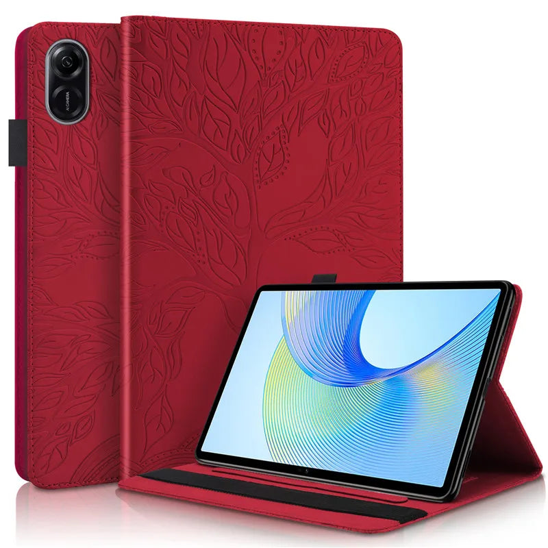 Tablet Funda For Honor Pad X9 Case 11.5 inch Embossed Tree Flip Wallet Stand Case For Honor Pad X9 X 9 Case Cover Coque 11.5"